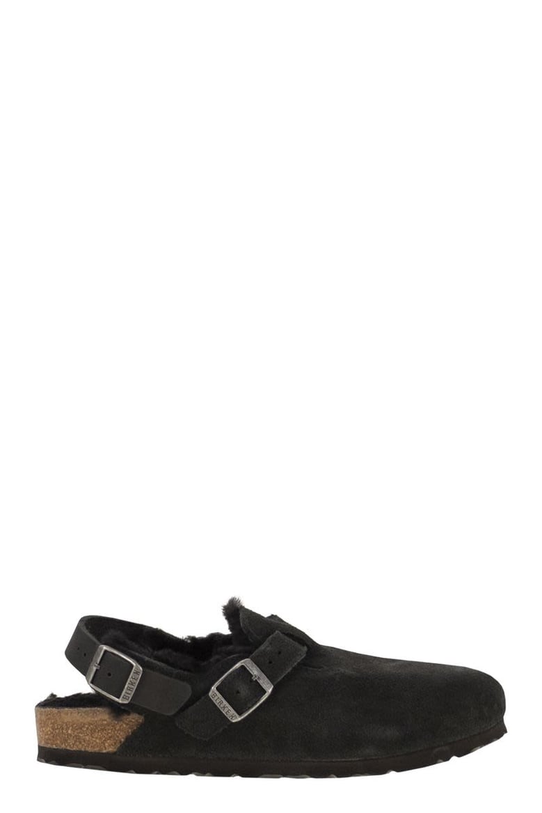 tokio leather and fur slippers by Selfnex