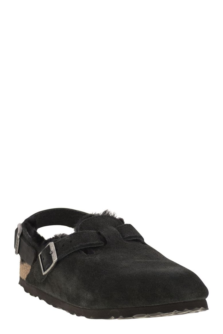 tokio leather and fur slippers by Selfnex