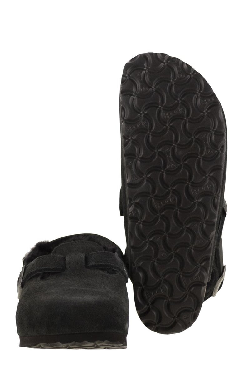 tokio leather and fur slippers by Selfnex
