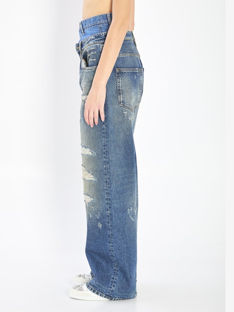 wide-leg jeans with 5 pockets by Selfnex