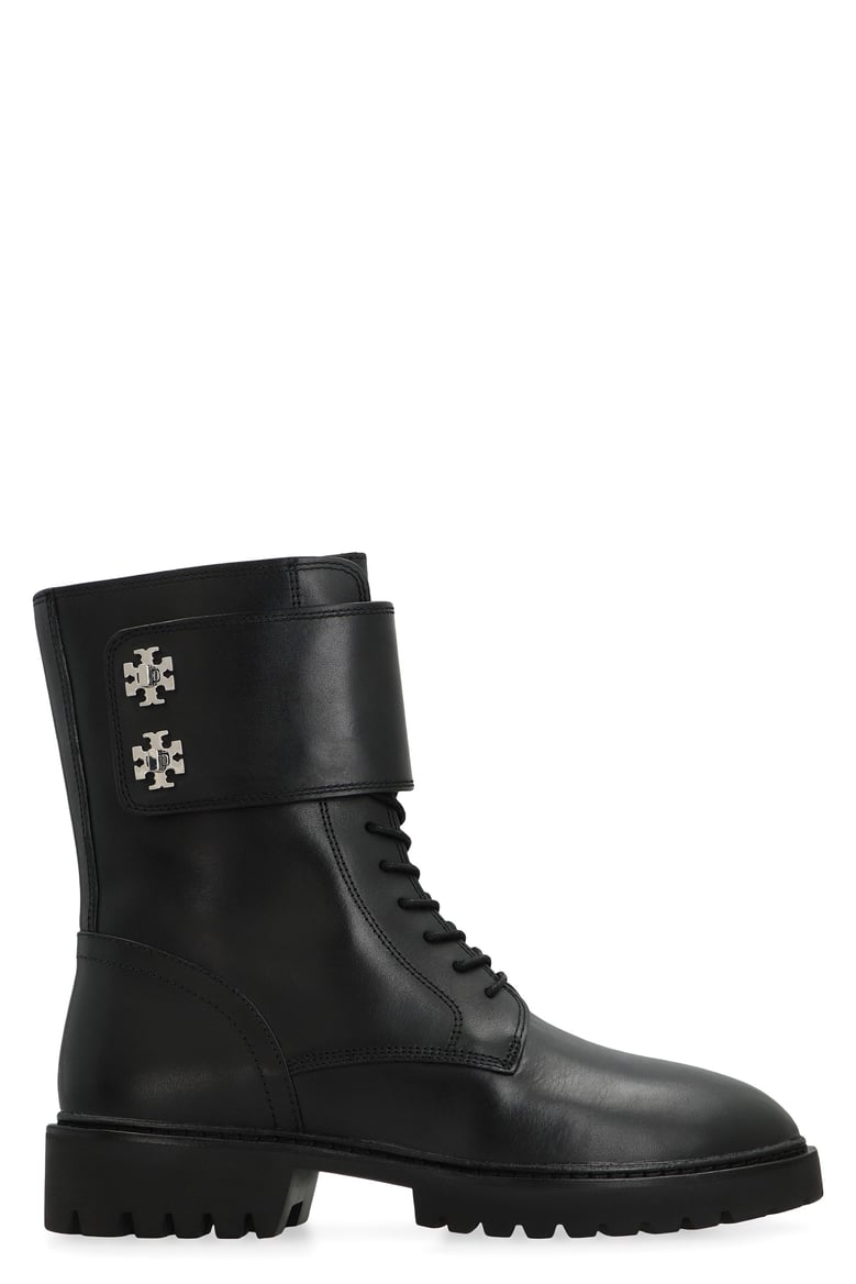 turnlock ankle boots in leather by Selfnex