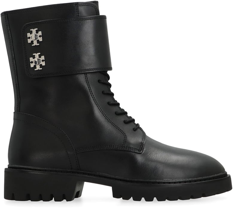 turnlock ankle boots in leather by Selfnex