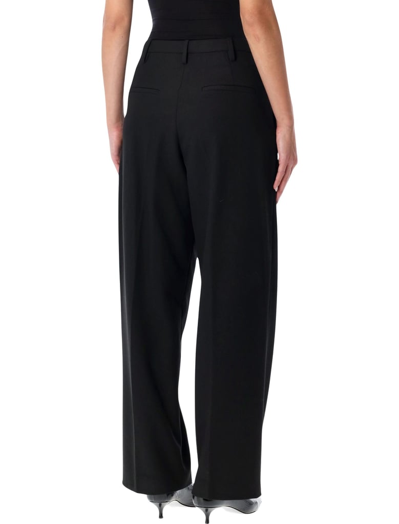 by malene birger elsa black high-waisted wide-leg trousers by Selfnex