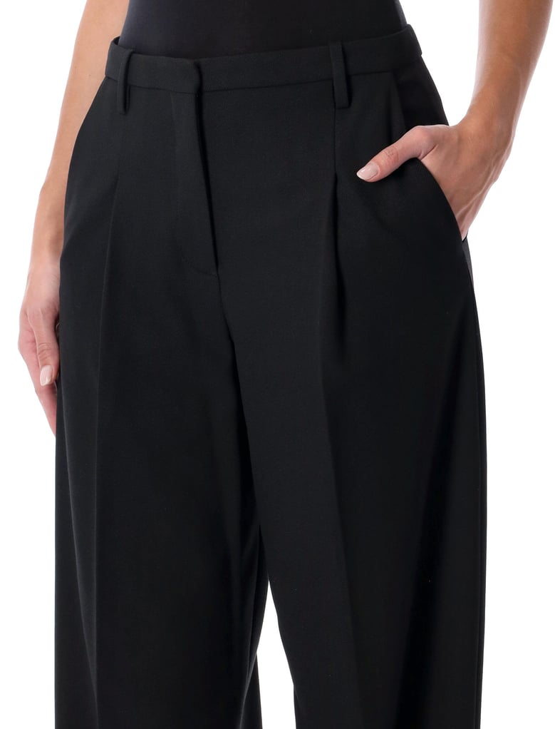 by malene birger elsa black high-waisted wide-leg trousers by Selfnex