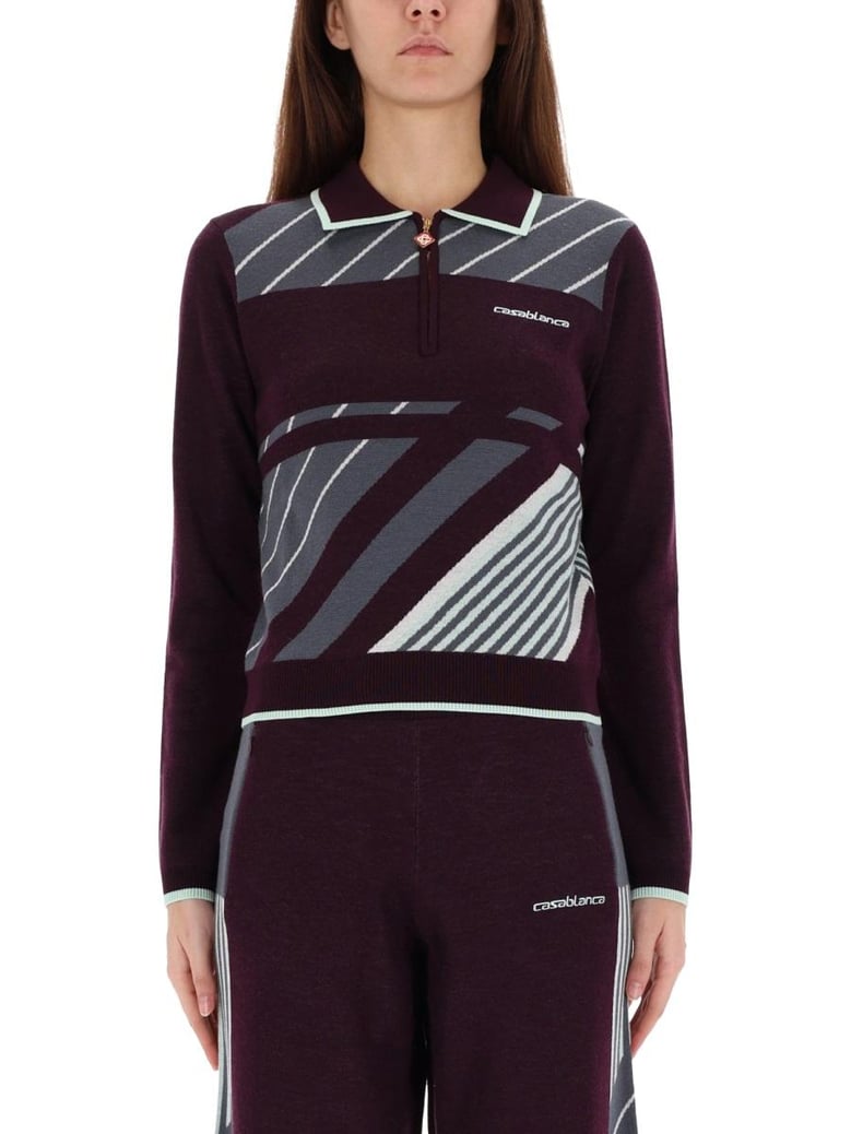 diagonal tennis polo shirt by Selfnex