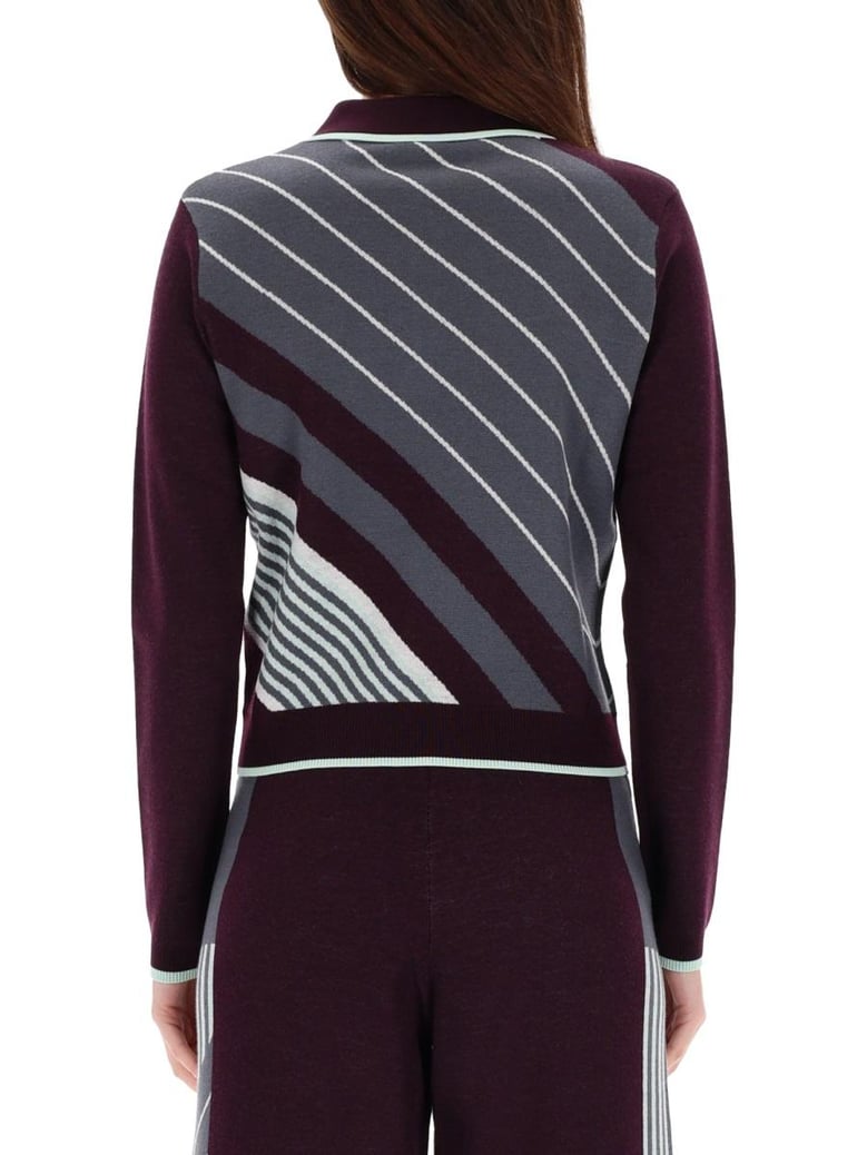 diagonal tennis polo shirt by Selfnex