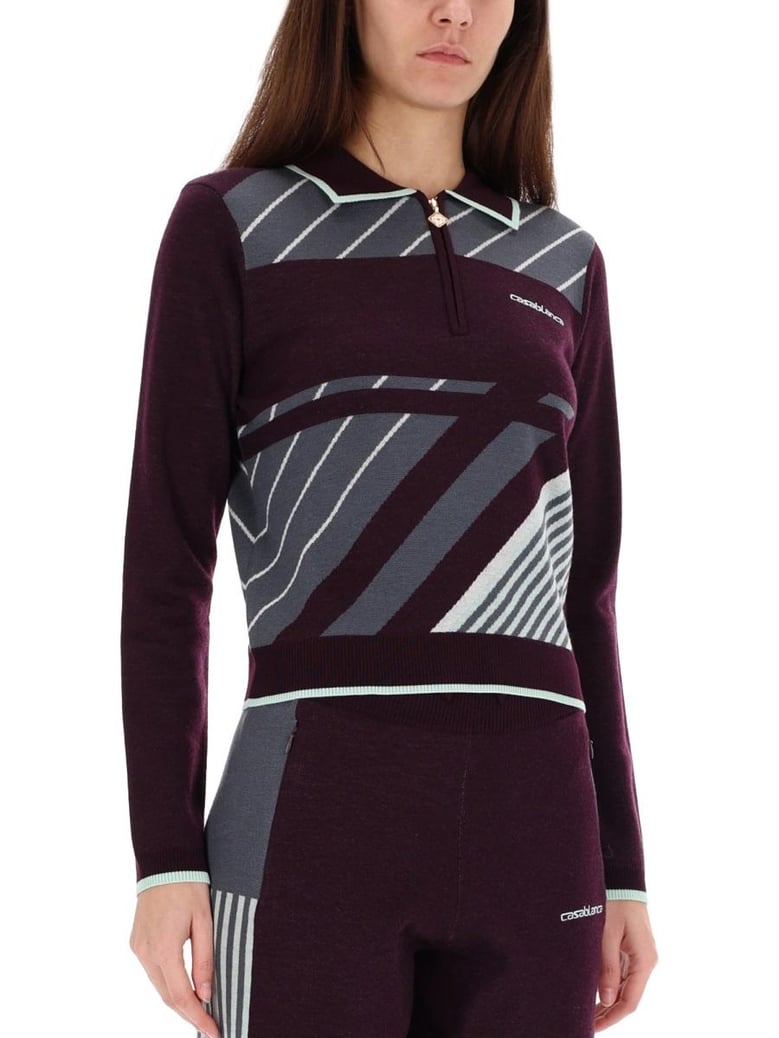 diagonal tennis polo shirt by Selfnex