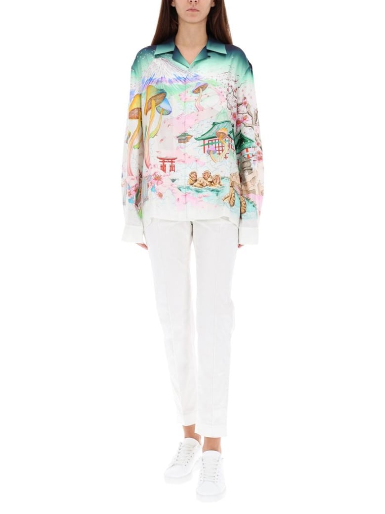 flower print shirt by Selfnex