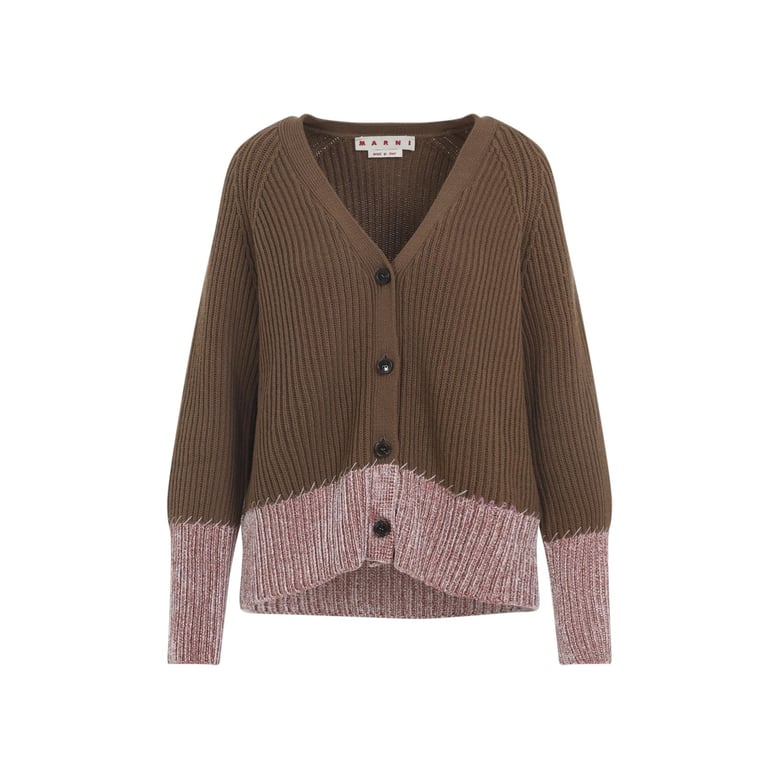 cardigan with color block pattern by Selfnex