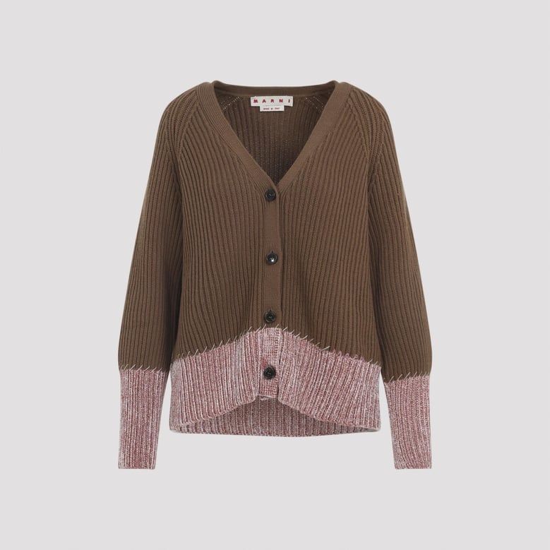 cardigan with color block pattern by Selfnex