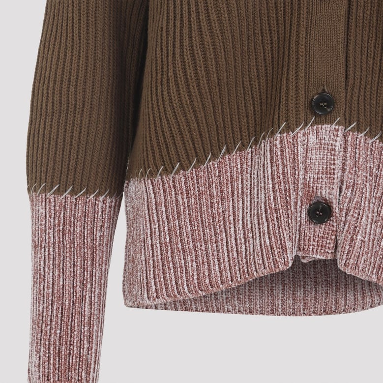 cardigan with color block pattern by Selfnex