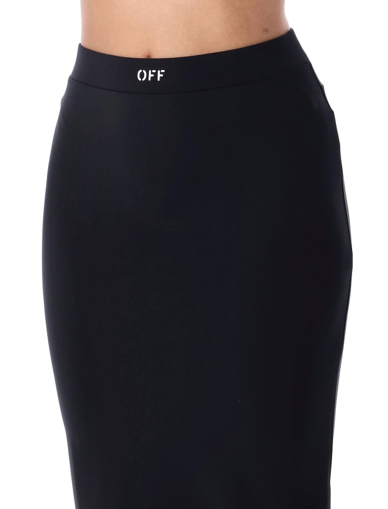 midi skirt with logo by Selfnex