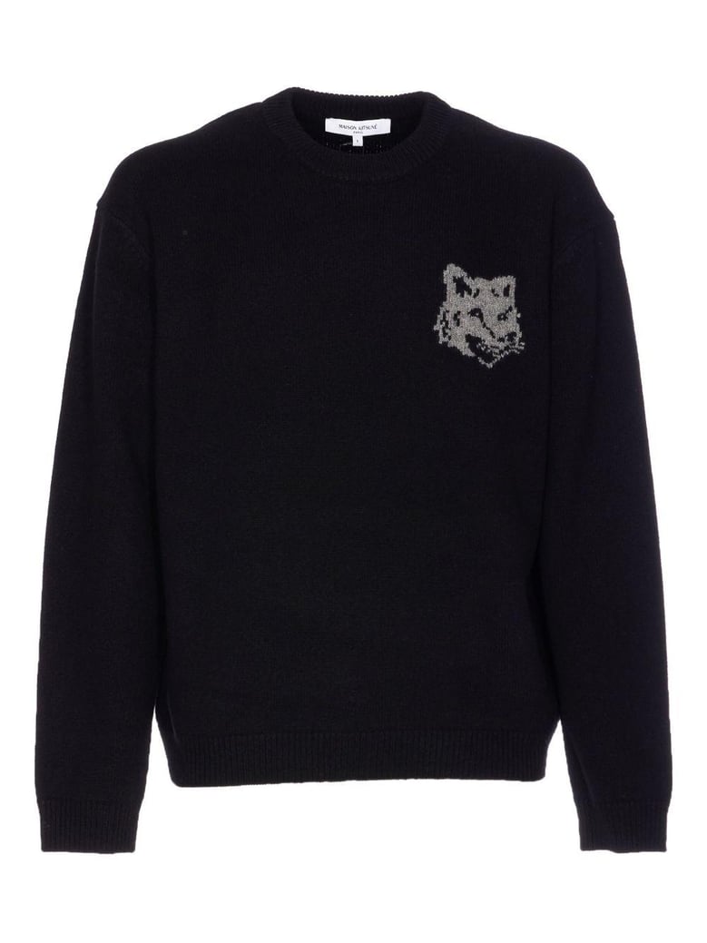 fox head wool jumper by Selfnex