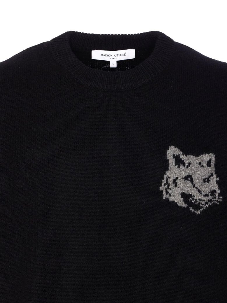 fox head wool jumper by Selfnex