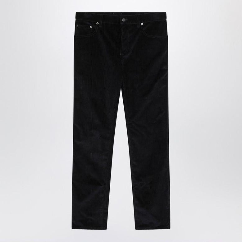 dark blue cotton corduroy trousers by Selfnex