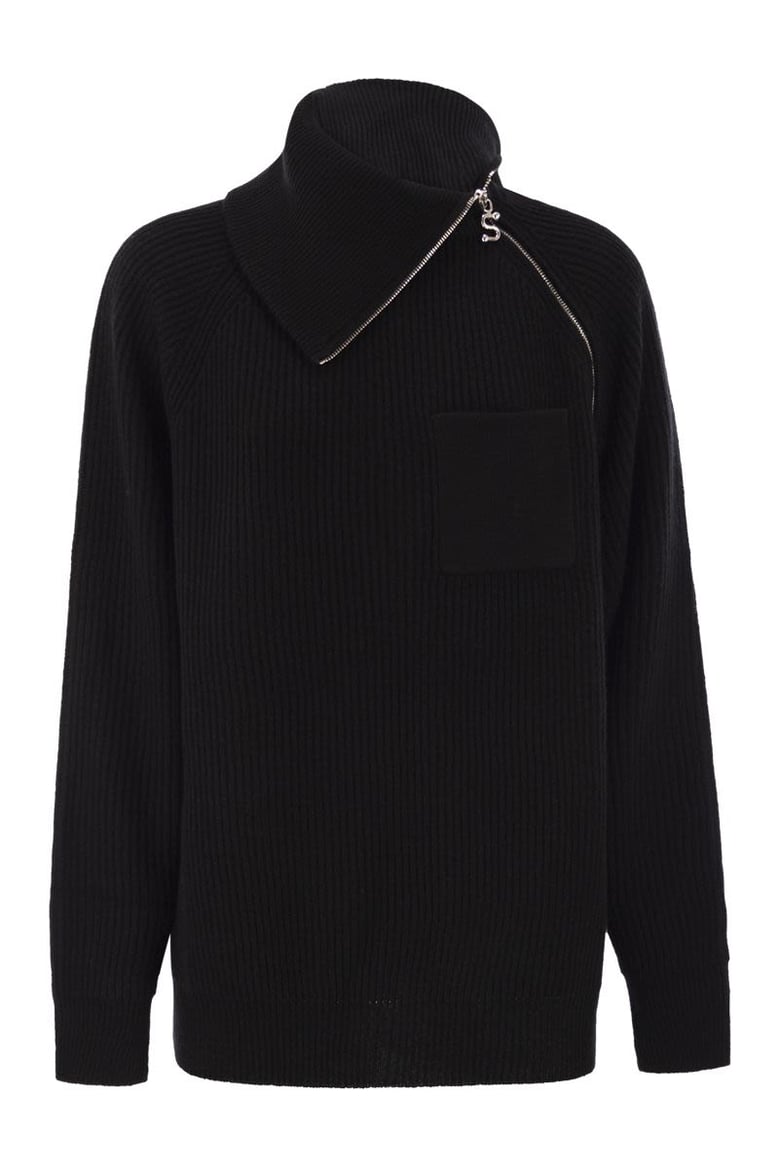 salpa - cashmere-blend sweater with zip by Selfnex