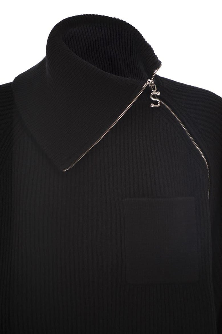 salpa - cashmere-blend sweater with zip by Selfnex