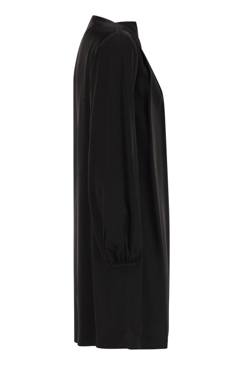 cabina1234 - mini dress in shiny satin reverse fabric by Selfnex