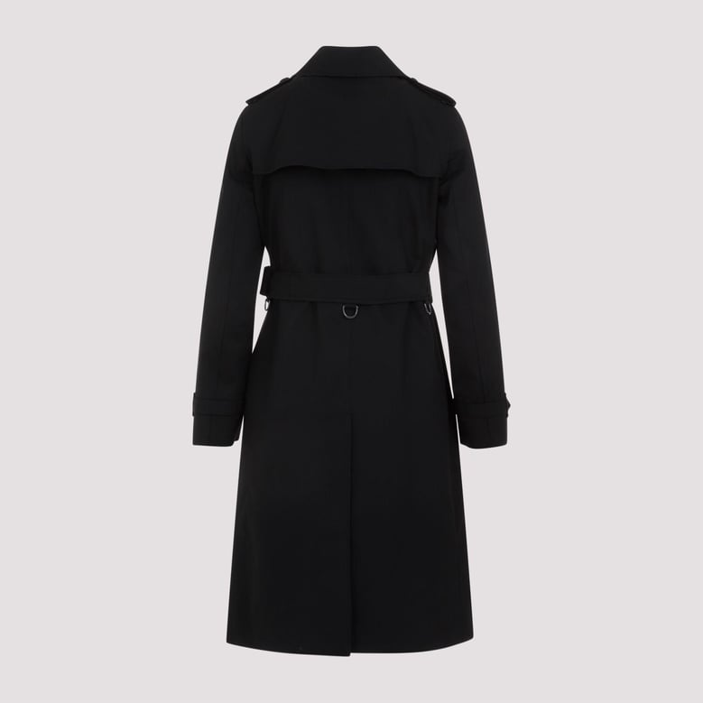 black gabardine heritage kensington trench coat by Selfnex