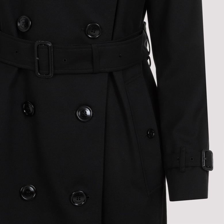 black gabardine heritage kensington trench coat by Selfnex