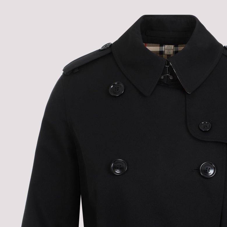 black gabardine heritage kensington trench coat by Selfnex