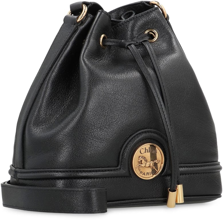 bucket bag in leather by Selfnex