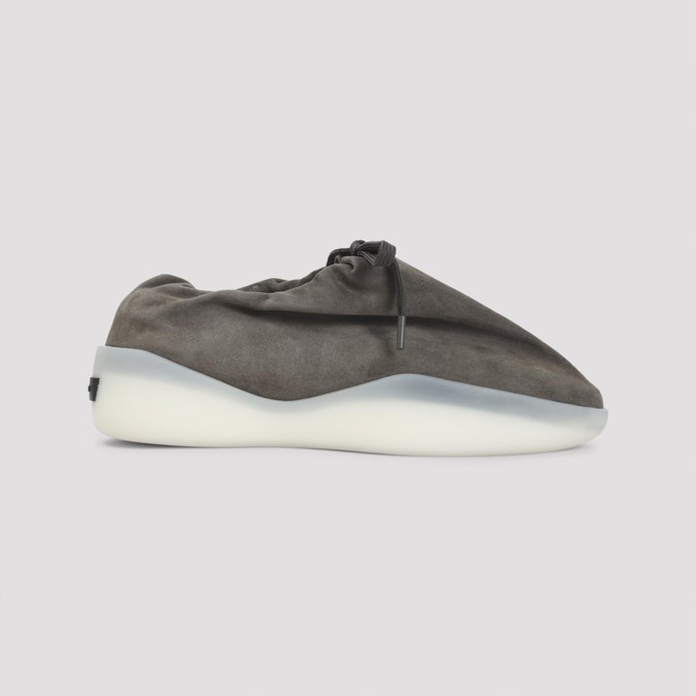 beige suede aerobic low sneakers by Selfnex