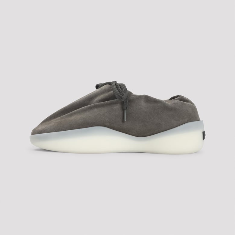 beige suede aerobic low sneakers by Selfnex