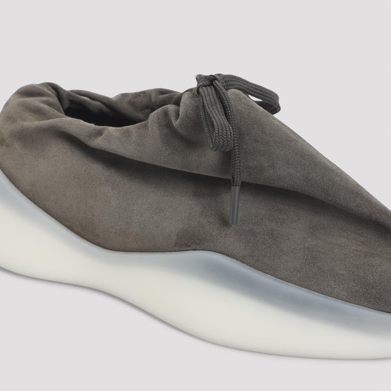 beige suede aerobic low sneakers by Selfnex