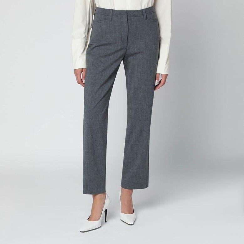 grey woolblend trousers by Selfnex