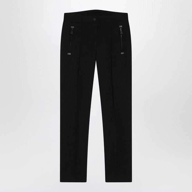 black slim trousers in goretex by Selfnex