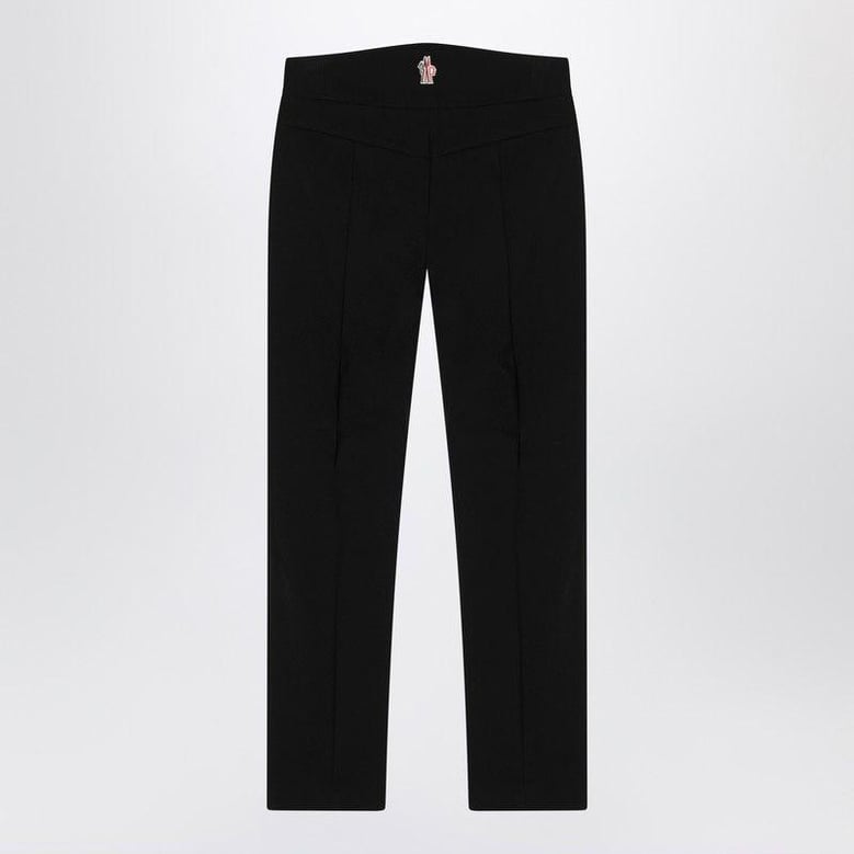 black slim trousers in goretex by Selfnex