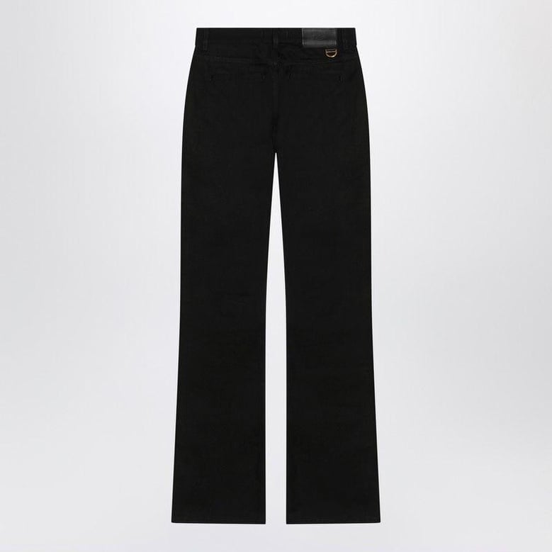 black cotton slim jeans by Selfnex