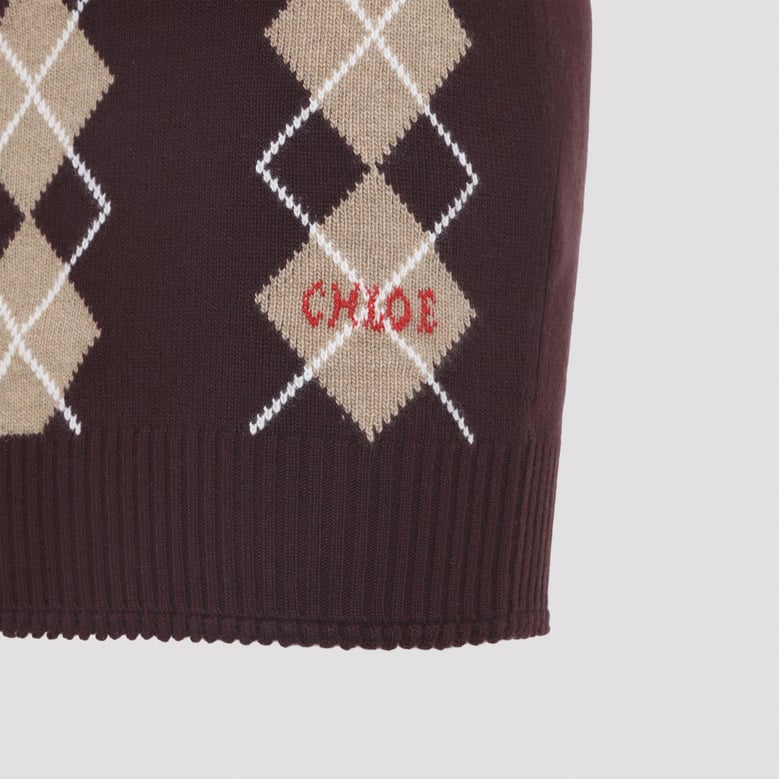 burgundy wool mini skirt by Selfnex