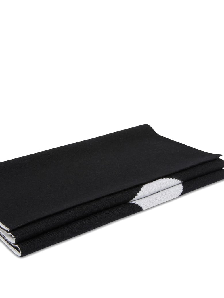 black wool blend scarf by Selfnex
