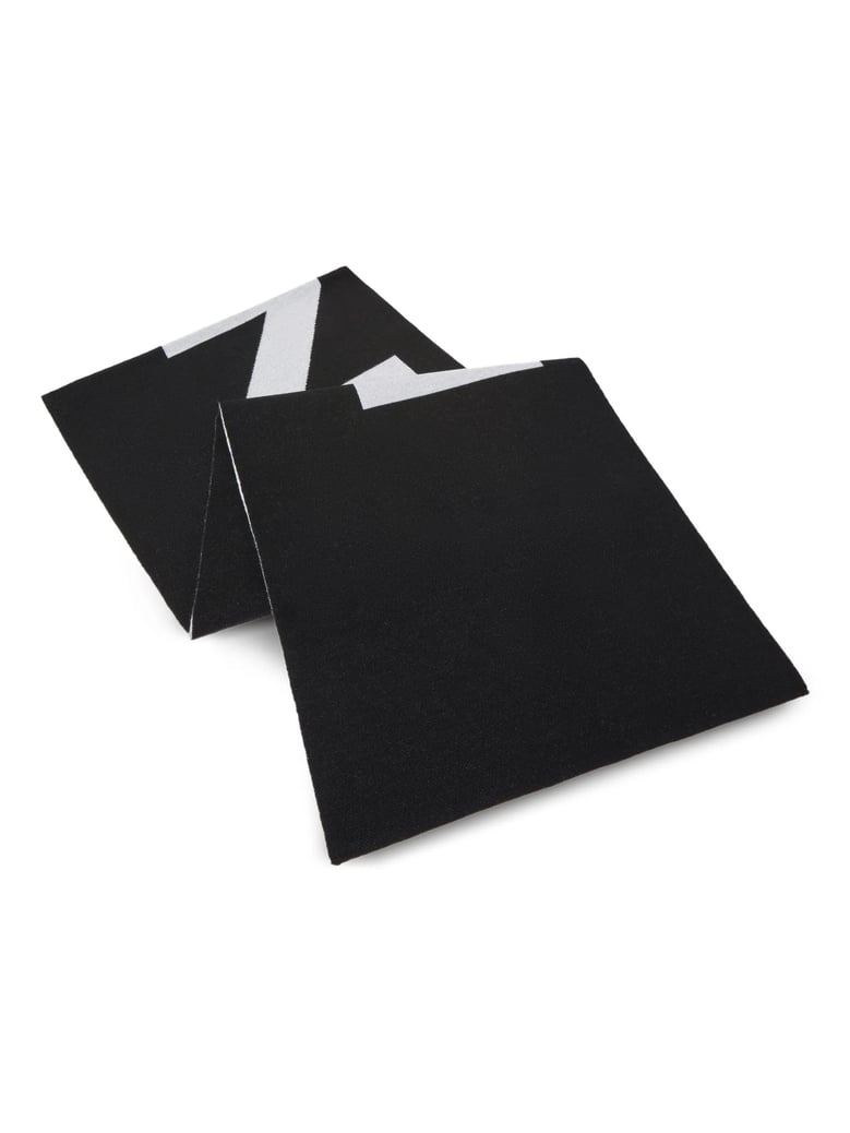 black wool blend scarf by Selfnex