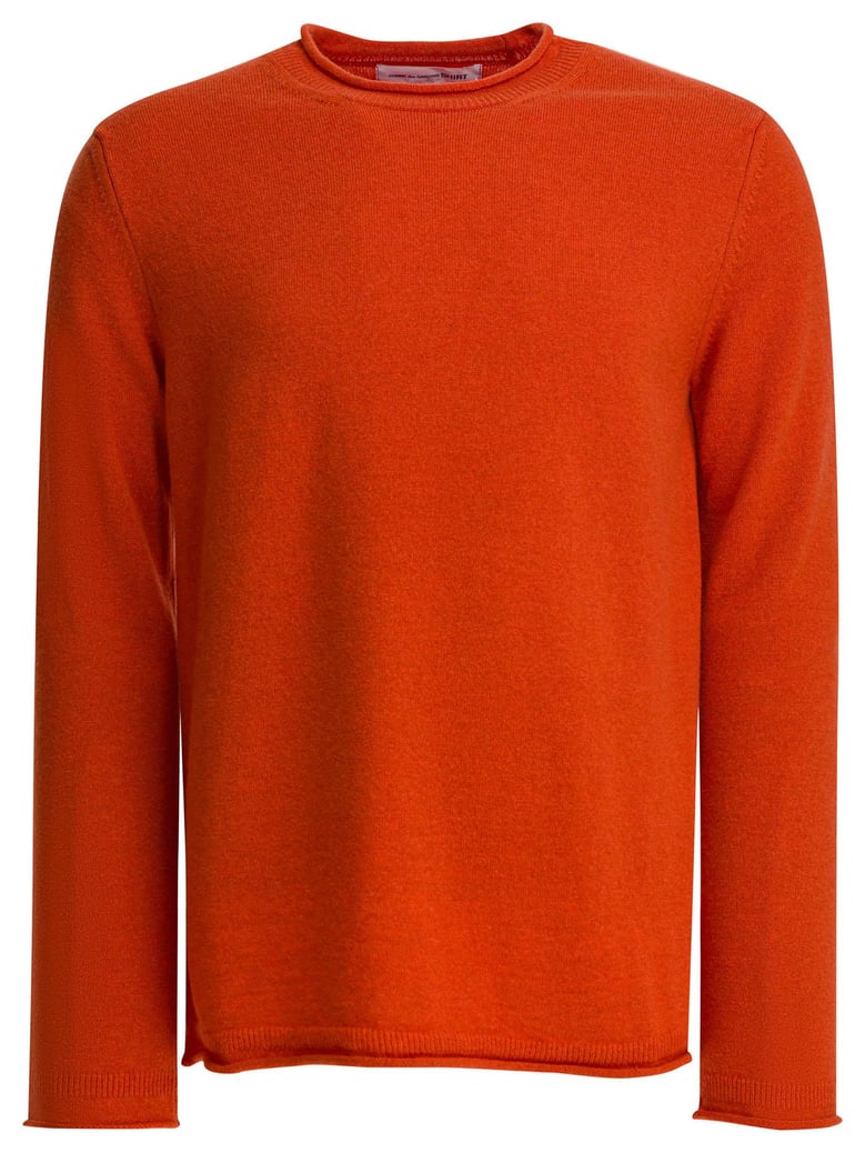 orange wool knitwear by Selfnex