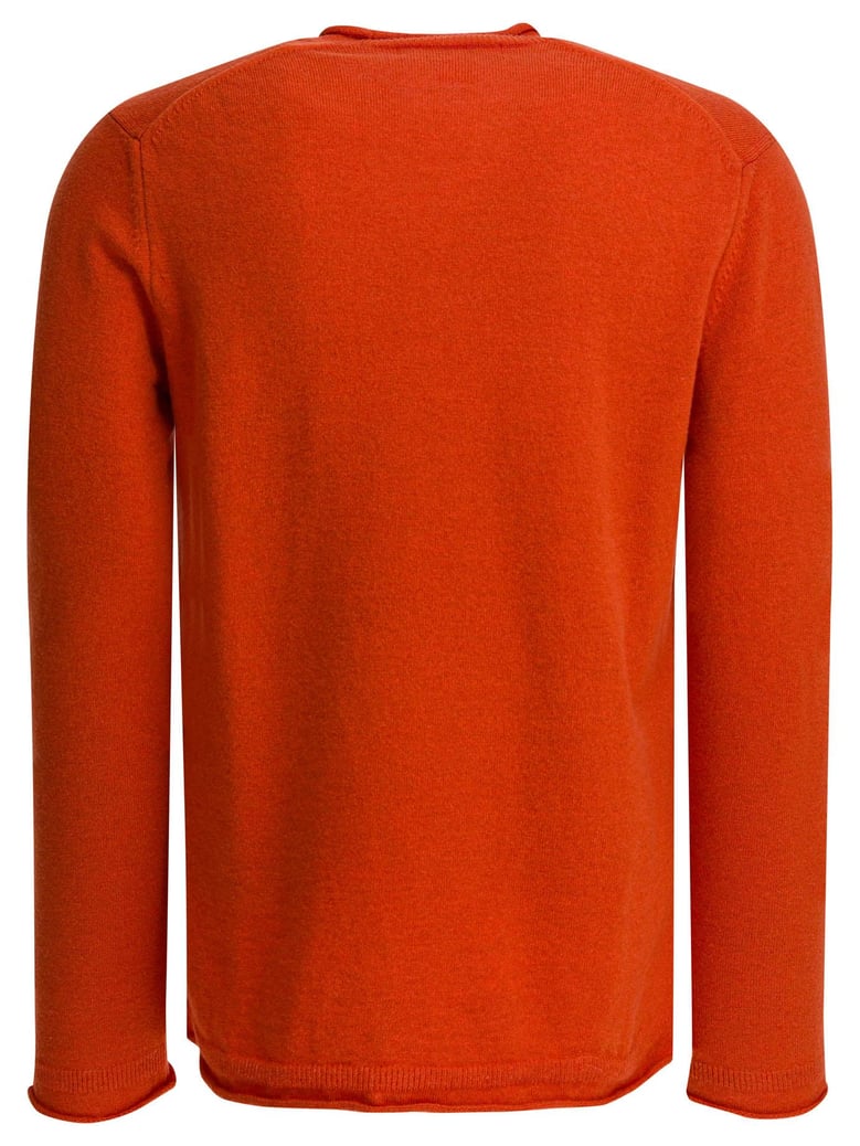 orange wool knitwear by Selfnex