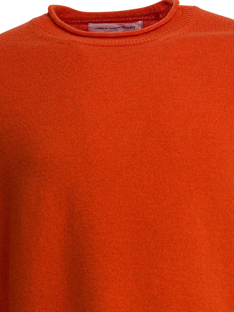 orange wool knitwear by Selfnex