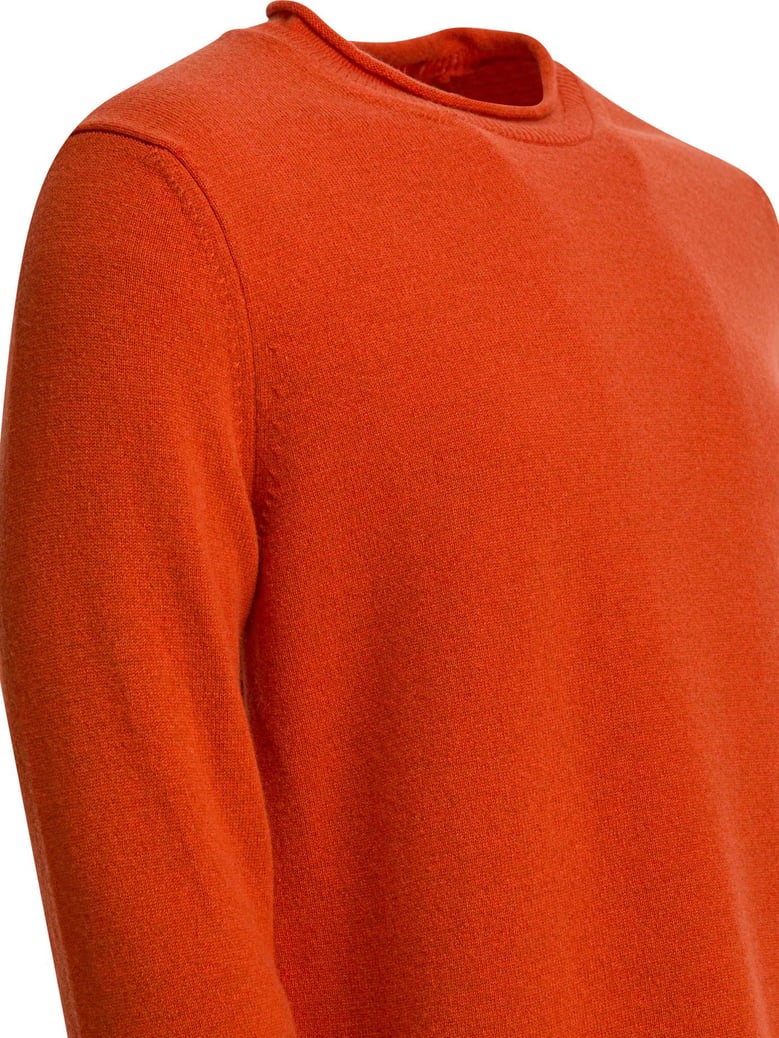 orange wool knitwear by Selfnex