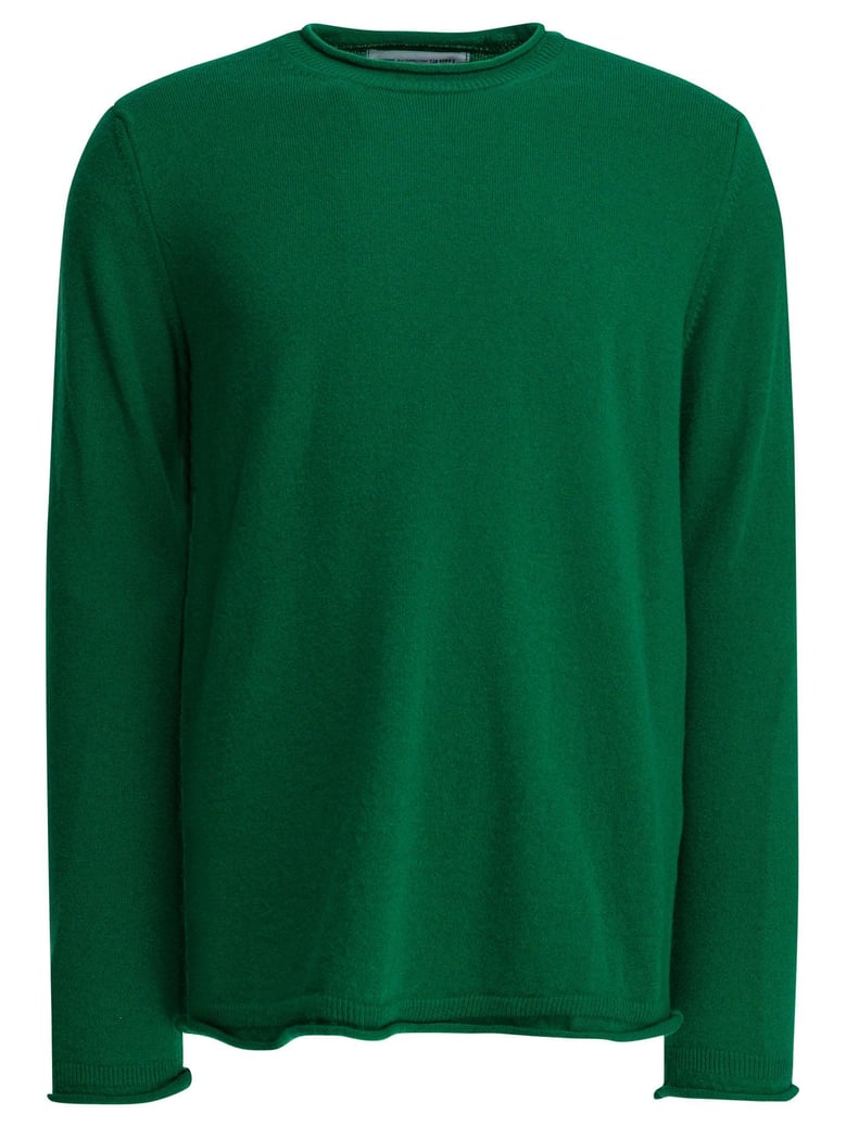 green wool knitwear by Selfnex