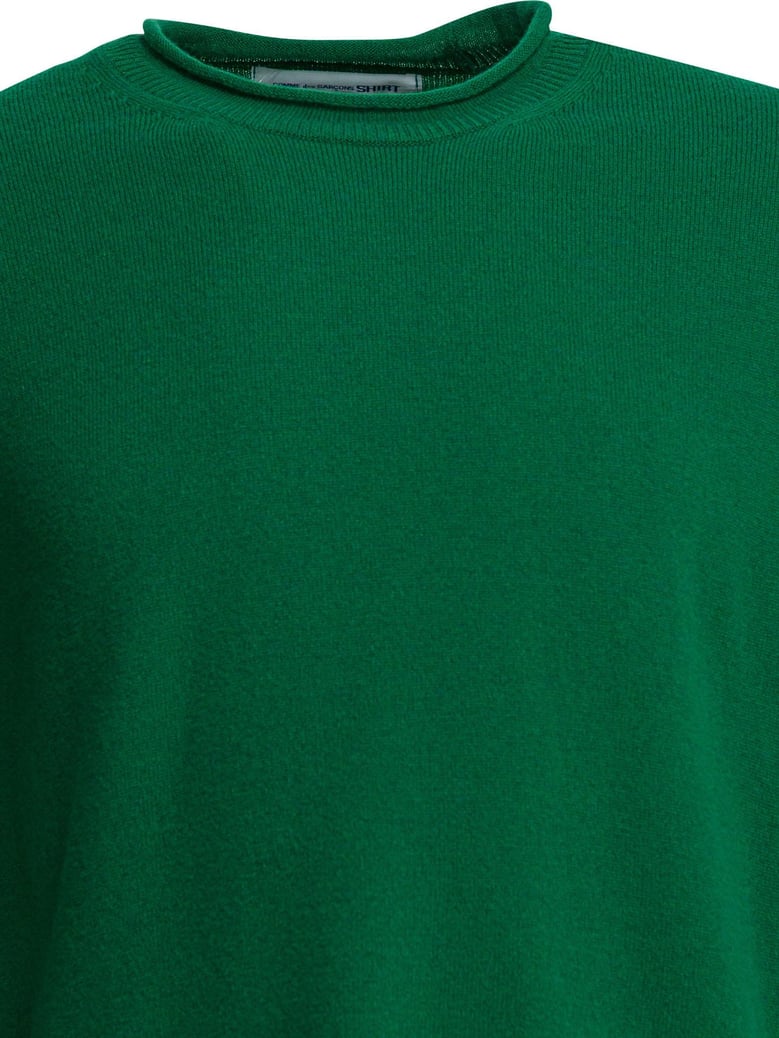 green wool knitwear by Selfnex