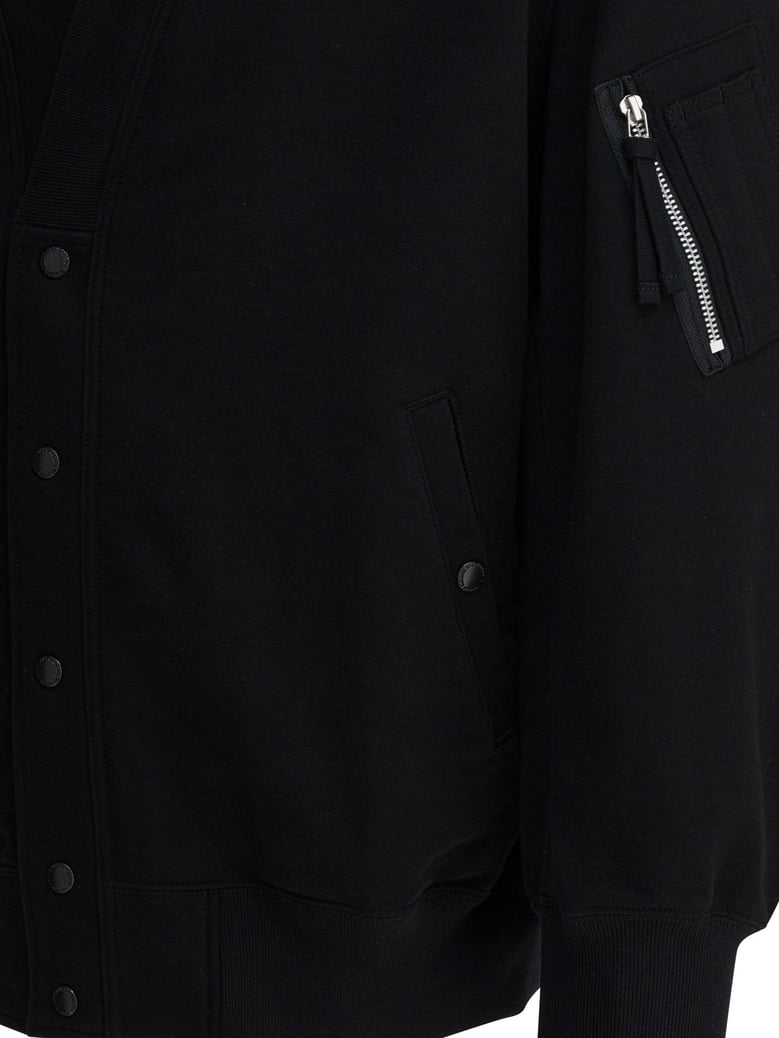 black cotton blend knitwear by Selfnex