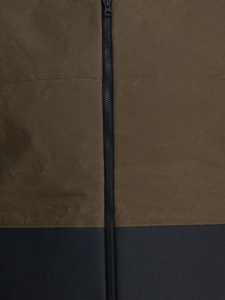 brown cotton padded jacket by Selfnex