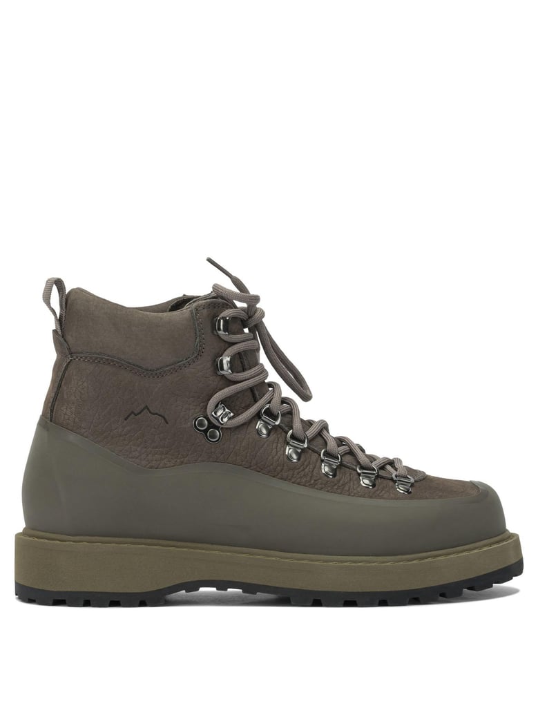 grey leather ankle boots by Selfnex