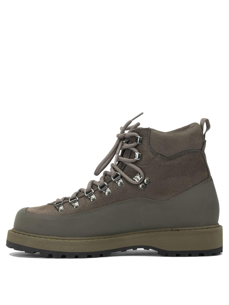 grey leather ankle boots by Selfnex