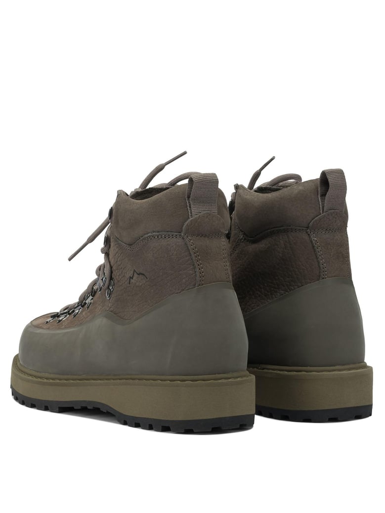 grey leather ankle boots by Selfnex