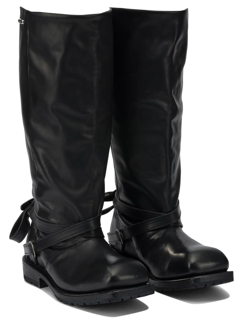 black cow leather boots by Selfnex
