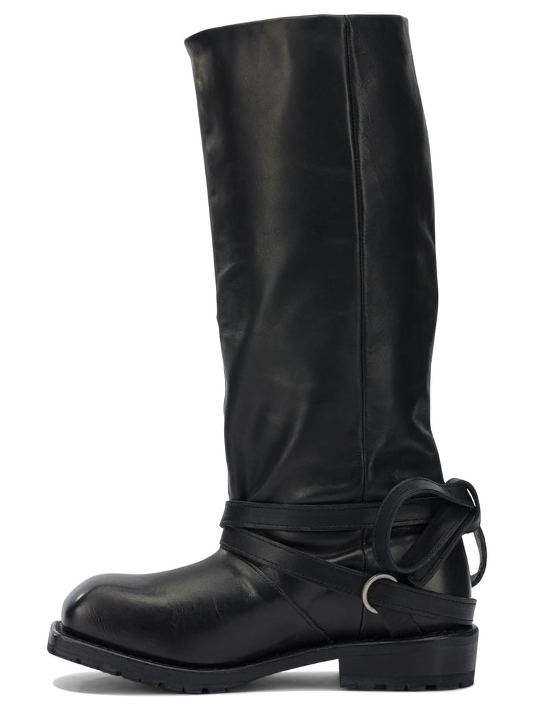 black cow leather boots by Selfnex
