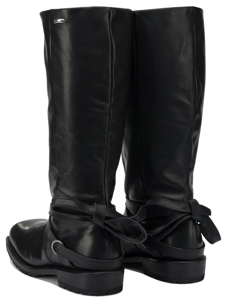 black cow leather boots by Selfnex